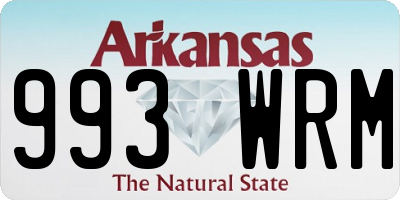 AR license plate 993WRM