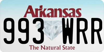 AR license plate 993WRR