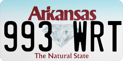 AR license plate 993WRT