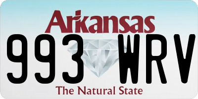 AR license plate 993WRV