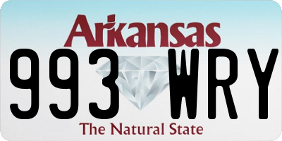 AR license plate 993WRY