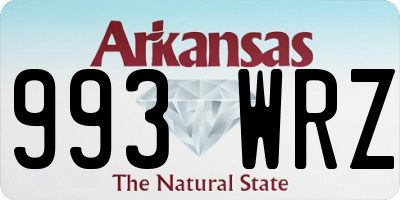 AR license plate 993WRZ