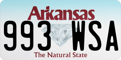AR license plate 993WSA