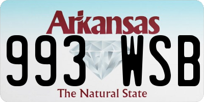 AR license plate 993WSB