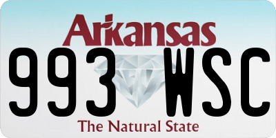 AR license plate 993WSC