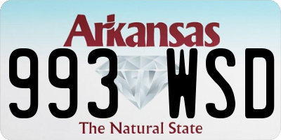 AR license plate 993WSD