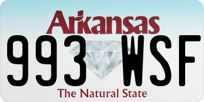 AR license plate 993WSF
