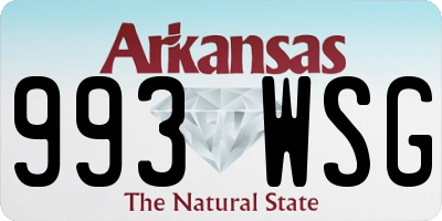 AR license plate 993WSG