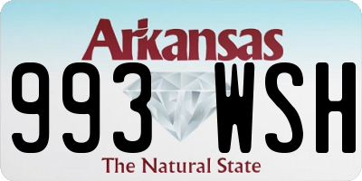 AR license plate 993WSH