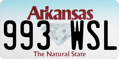 AR license plate 993WSL