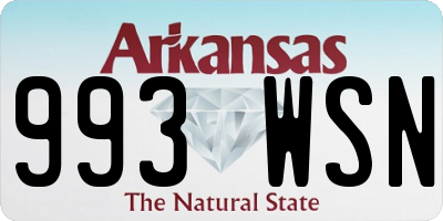 AR license plate 993WSN