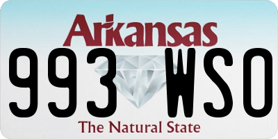 AR license plate 993WSO