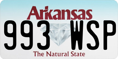 AR license plate 993WSP