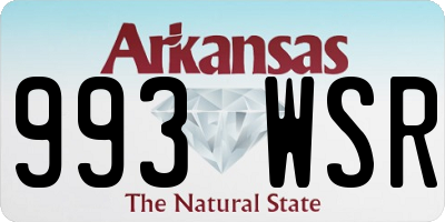 AR license plate 993WSR