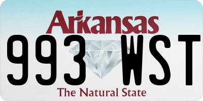 AR license plate 993WST