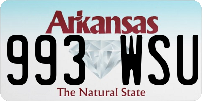 AR license plate 993WSU