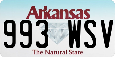 AR license plate 993WSV