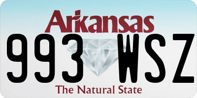 AR license plate 993WSZ
