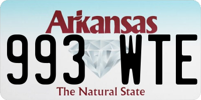AR license plate 993WTE