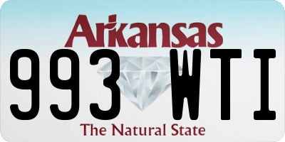 AR license plate 993WTI