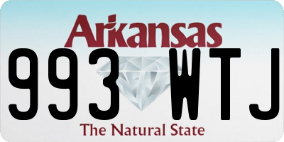 AR license plate 993WTJ