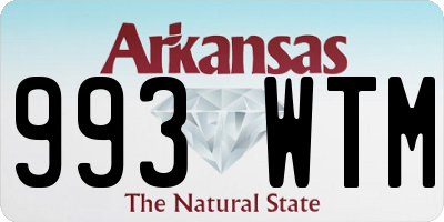 AR license plate 993WTM
