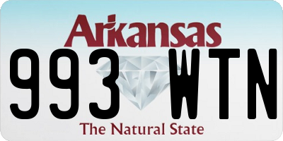 AR license plate 993WTN