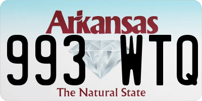 AR license plate 993WTQ
