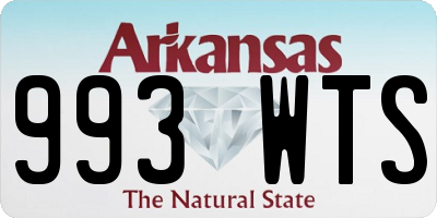 AR license plate 993WTS