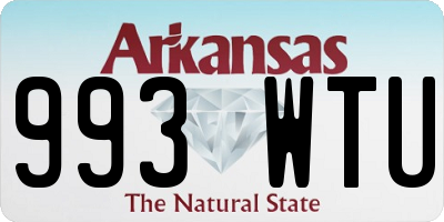 AR license plate 993WTU