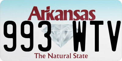 AR license plate 993WTV