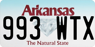 AR license plate 993WTX