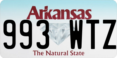 AR license plate 993WTZ