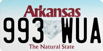 AR license plate 993WUA