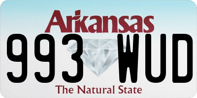 AR license plate 993WUD