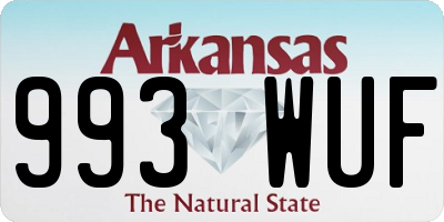 AR license plate 993WUF