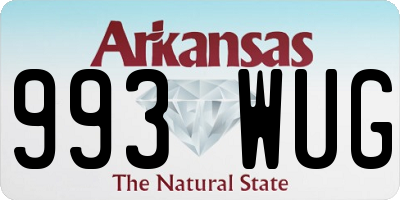 AR license plate 993WUG