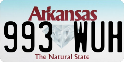 AR license plate 993WUH