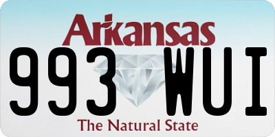 AR license plate 993WUI