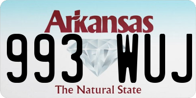 AR license plate 993WUJ