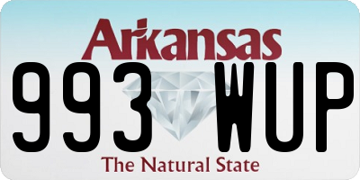 AR license plate 993WUP