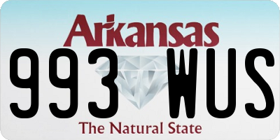 AR license plate 993WUS