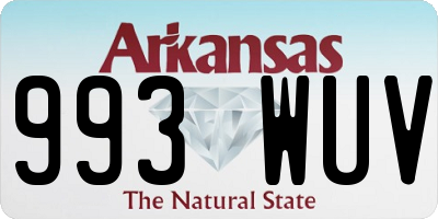 AR license plate 993WUV