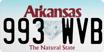 AR license plate 993WVB