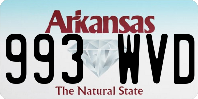 AR license plate 993WVD