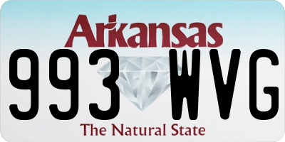AR license plate 993WVG