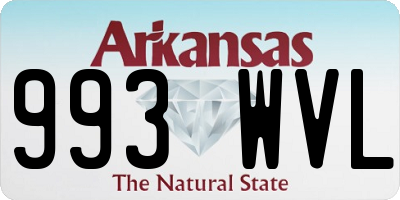 AR license plate 993WVL