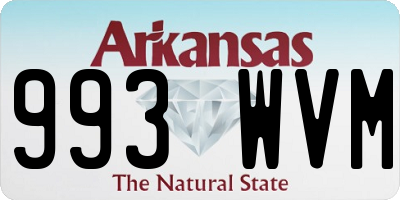 AR license plate 993WVM
