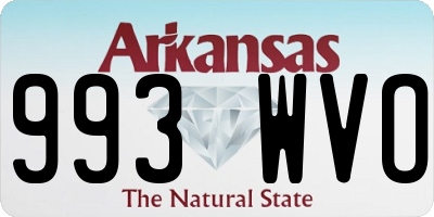 AR license plate 993WVO