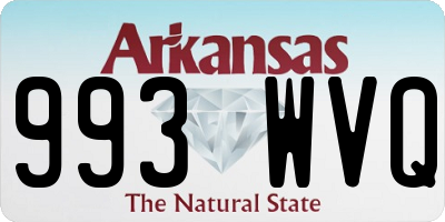 AR license plate 993WVQ